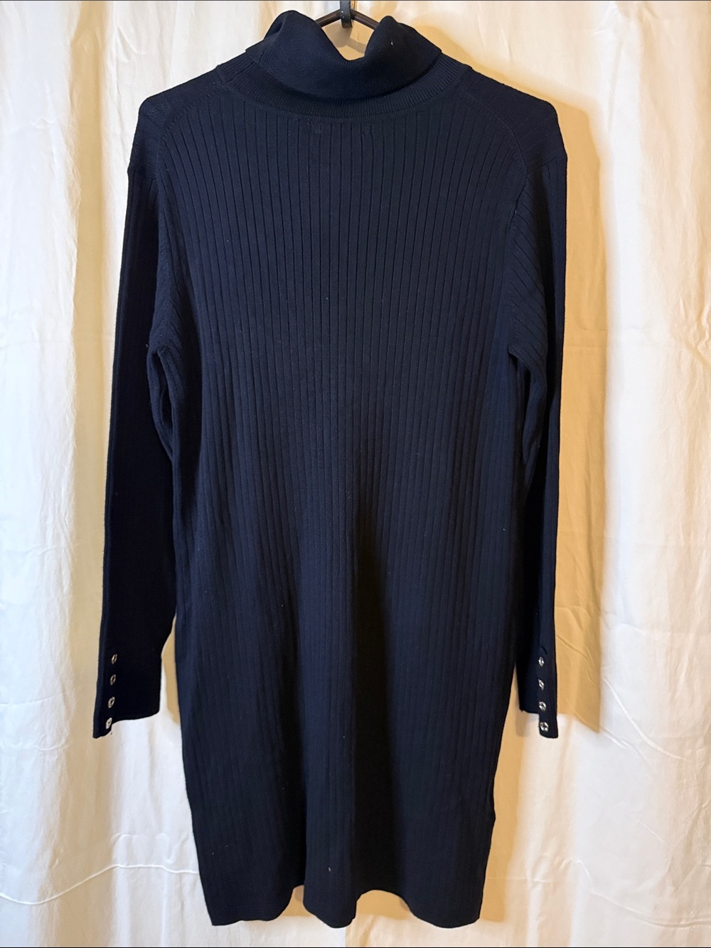 Tommy Hilfiger Black Ribbed Turtleneck Sweater Dress - Picture 4 of 7
